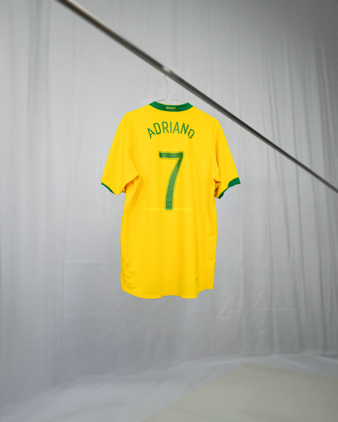 Brazil 2006 Adriano #7 Home Shirt (L)